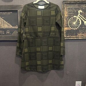 Zara Green Patterned Dress